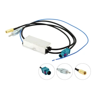 Fakra antenna adapter FM/DAB/DAB+ autórádióhoz, kiváló minőségű hangátvitel.