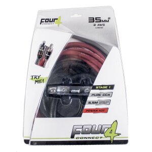 Tápkábel készlet 4Connect Stage 1 50mm2, 4-PKIT50, audio és hangszóró csatlakozáshoz.
