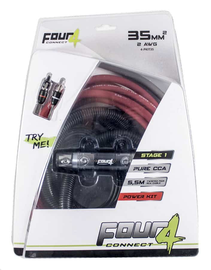 Tápkábel készlet 4Connect Stage 1 50mm2, 4-PKIT50, audio és hangszóró csatlakozáshoz.