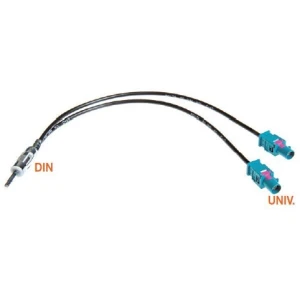 Fakra dual antenna adapter, DIN és UNIV. csatlakozással, autóhifi és rádióeszközök számára.
