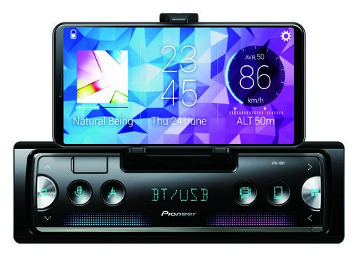 Autórádió Pioneer SPH-10BT Bluetooth, érintőképernyős, USB csatlakozás, autós hangszóró.