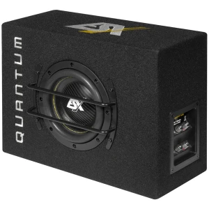 Subwoofer ESX QXB6 hangszóró házban, kiváló mélyhangteljesítményhez. Ideális autóhangzás és mély bas.
