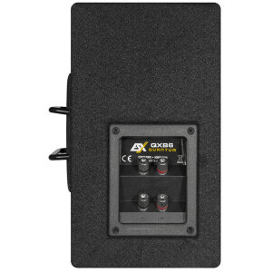 ESX QXB6 mélynyomó hangszóró a subwoofer házban, kiváló hangminőség.