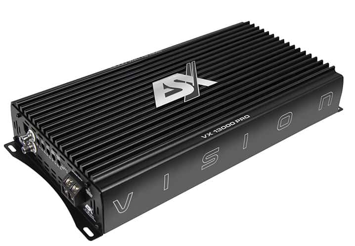 Autó erősítő ESX VX13000 PRO, magas teljesítményű autóhifi erősítő.