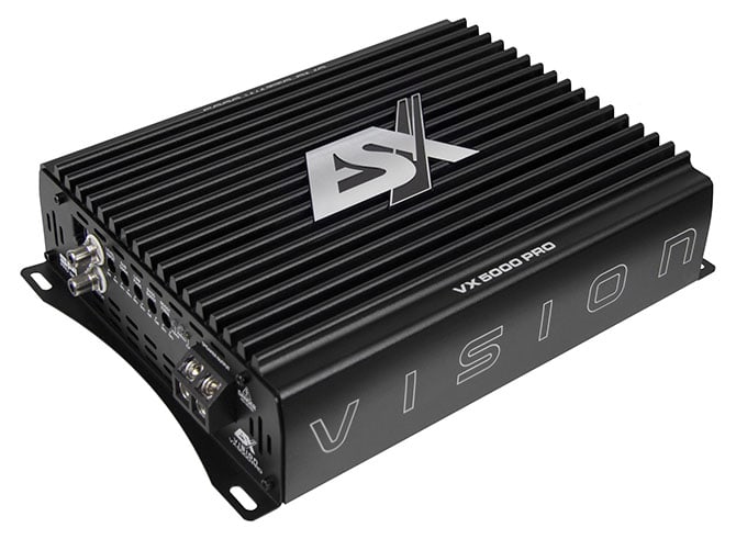 Autó erősítő ESX VX5000 PRO, kiváló hangminőség és teljesítmény autóhifi rendszerhez.