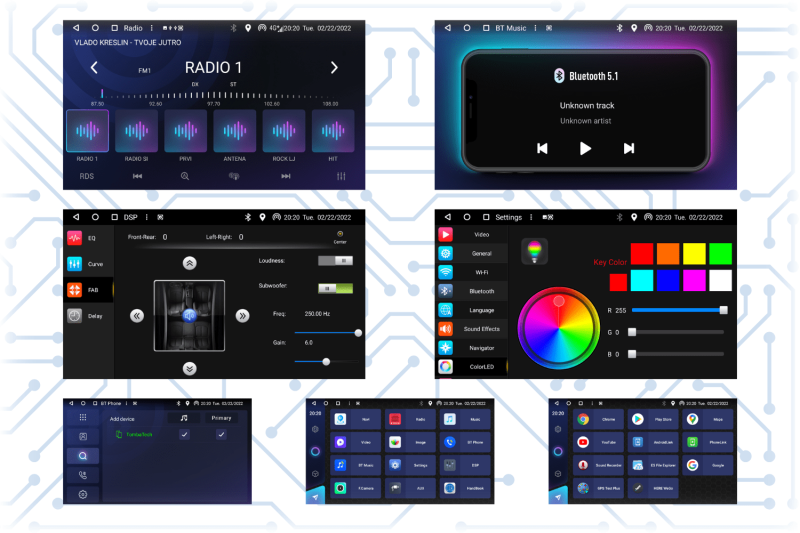 Android Autórádió univerzalni 1DIN/2-DIN - 10˝ 4GB - Image 6