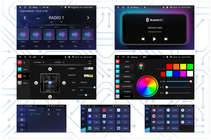 Android Autórádió univerzalni 1DIN/2-DIN - 10˝ 4GB - Image 6