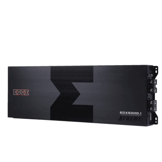 Autó erősítő Edge EDX5000.1D-E2, kiváló hangminőség és teljesítmény autóhifi rendszerhez.